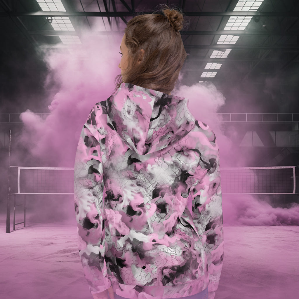 Volleyball Smoke Camo Collection - Net Fusion - Pink, Black, and White